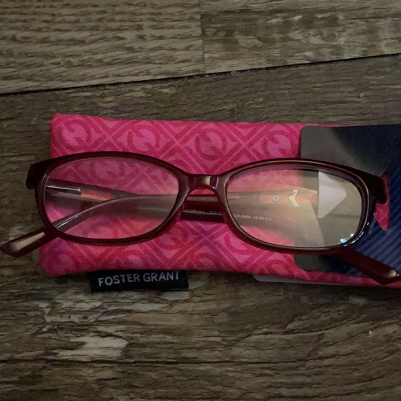 NWT FOSTER GRANT +2.50 Red/Magenta Reading Glasses - Picture 16 of 16